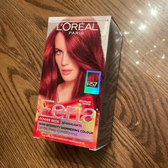 Hair Dye. Still Sealed Red Hair Dye, Pink Ideas, Cherry Red Hair, Loreal Hair, Cherry Crush, Hair Dyes, Bright Red Hair, Glam Room, Hair Color For Women