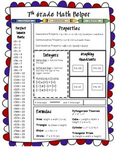 the 3rd grade math helper worksheet is shown in red, white and blue