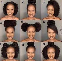 Job Hairstyles, Natural Hair For Black Women, Cheer Hairstyles, Cabello Afro Natural, Hairstyles Simple, Natural Afro, Easy Updo, Hair For Black Women