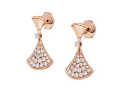 DIVAS’ DREAM Earrings 351054 | Bvlgari Earrings Bvlgari, Bvlgari Divas Dream, Bvlgari Rose, Dream Earrings, Bvlgari Jewelry, Bridal Diamond Jewellery, Yellow Gold Setting, Diamond Drop Earrings, Diamond Drops