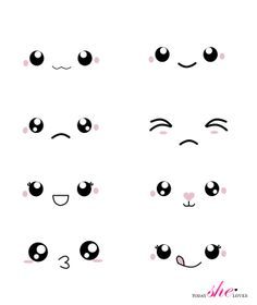 the different eyes and nose shapes for each character