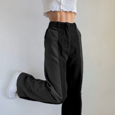 Patchwork Trousers, Straight Sweatpants, Celana Fashion, Winter Trousers, Corduroy Pants Women, Work Pants Women, Slacks For Women, Baggy Trousers, Loose Trousers