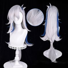 Genshin Impact Neuvillette White with Blue Cosplay Wig ON1310 Embrace the enchanting world of kawaii cosplay with our Genshin Impact Neuvillette White with Blue Cosplay Wig! This wig features a stunning white base with intricate blue highlights, adding a touch of elegance and whimsy to your cosplay looks. 💫 Key Points: 🌸 Exquisite white base with delicate blue highlights for a captivating and magical appearance 🎀 Made from high-quality synthetic fibers for a soft and natural look ✨ Adjustable straps for a secure fit and effortless customization 🌟 Perfect for Genshin Impact cosplay, conventions, and themed events 🔥 Heat-resistant material allows for versatile looks and creative expression Let the Genshin Impact Neuvillette Wig take your kawaii cosplay to new heights. Whether attending Genshin Impact Neuvillette, Blue Cosplay Wig, Blue Cosplay, Gothic Harajuku, Clothing Themes, Kawaii Store, Genshin Impact Cosplay, Egirl Fashion, Your Cosplay