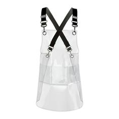 flameer Transparent Apron Hairstylist Apron for Cosmetology, Coffee Shop, with Large Black 60cm.Work apron is made of TPU material, translucent, lightweight and can be used for a long time.TPU apron, water and oil resistant, easy to clean, wipe clean, provides great coverage and protection from kitchen, spills and food stains.Cooking apron shoulder straps are adjustable and comfortable to wear, suitable for men and women.Hair salon apron comes with 3 large front pockets, you can put the tools or Hairstylist Apron, Color House, Barber Apron, Work Aprons, House Accessories, Cooking Apron, Kitchen Aprons, Black Ribbon, Large Black