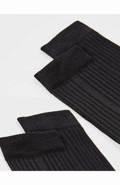 Silky and ribbed, these breathable Italian-made crew socks indulge your feet in luxe comfort. Pack of two assorted pairs Viscose/polyamide/elastane Machine wash, line dry Made in Italy Black Ribbed Stretch Socks, Black Stretch Ribbed Socks, Black Stretch Nylon Knee-high Socks, Fitted Black Ribbed Socks, Black Mid-calf Socks, Fitted Nylon Elegant Socks, Crew Socks, In Italy, Socks