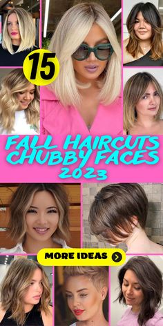 15 Flattering Fall Haircuts for Chubby Faces in 2023 Shoulder Length Haircuts For Round Faces, Haircuts Chubby Face, Shoulder Length Hair For Round Faces, Above The Shoulder Haircuts, Haircuts For Chubby Faces, Fall Haircuts, Shoulder Haircut, Short Pixie Cuts