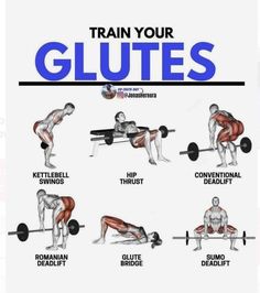 a poster showing how to train your glutes