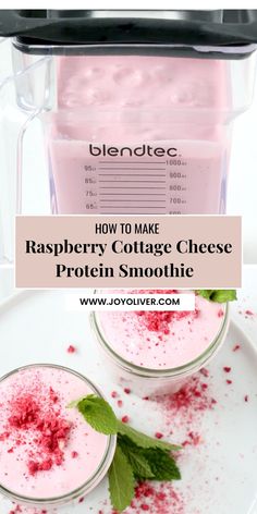 Looking for a delicious, nutritious and high protein way to start your day or refuel after a workout? This High Protein Raspberry Cottage Cheese Smoothie is your answer! Packed with a crazy amount of protein to keep you full longer but also equally as tasty and super creamy. Made with frozen raspberries, cottage cheese, almond milk and your favorite vanilla protein powder.