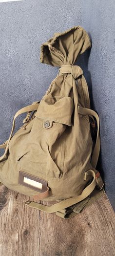 USSR Military Vintage Field Canvas Bag Travel Khaki Hobo Shoulder Bag, Travel Hobo Bag With Pockets And Backpack Shape, Khaki Bucket Bag With Removable Pouch For Travel, Travel Bucket Bag In Khaki With Removable Pouch, Military Style Outdoor Bags With Pockets, Military Travel Bag With Pockets, Military Style Bags With Pockets For Everyday Use, Military Style Satchel For Everyday Use, Military Style Satchel Bag For Everyday Use