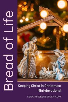 a nativity scene with the words, keeping christ in christmas mini - devotional