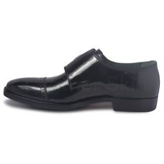 Monk strap shoes for men are one of a kind. Created with a heightened semblance of superior leather and black monk strap finish, it is a pair for everyday wear and is perfect for all occasions. Their appeal lies in their ability to balance the fine line between formal and nonchalant at the same time. In case, at a gathering, you are required to dress sharply but don’t want to look too formal, slip into these shoes. This footwear does not have laces, unlike the traditional lace-up formal shoes. Leather Skin shop’s strapped dress boots are created with extensive attention to detail and are a smart addition to any professional’s closet. With a 6-inch shaft height and a rubber outsole tapped at the back, you can pair these shoes with your formal trousers and shirt to show off your style statem Black Formal Wingtip Monk Strap Shoes, Formal Black Monk Strap Shoes With Brogue Detailing, Black Monk Strap Shoes With Brogue Detailing For Formal, Black Wingtip Monk Strap Shoes For Formal Occasions, Classic Monk Strap Shoes With Patent Leather, Classic Patent Leather Monk Strap Shoes, Classic Patent Leather Monk Strap Shoes With Round Toe, Formal Black Monk Strap Shoes With Rubber Sole, Formal Black Monk Strap Shoes With Leather Sole