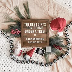 the best gifts don't come under a tree baby announcement