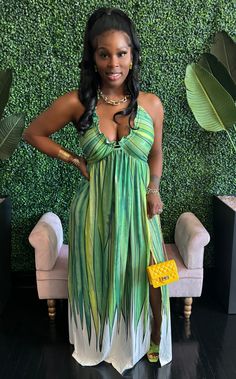 This “Brittnee” dress features an open chest neckline, sleeveless, maxi, front split, open back, and finished with a back tie. -90% Polyester 10% Spandex -Stretch material Tee is wearing a medium, 155 lbs., 5’3 and wearing heels in photo. Hand wash, cold water. Do not bleach. Top Dress, Chic Outfits, Jumpsuit Dress, Open Back, Cold Water, Bleach, Split, Hand Wash, Spandex