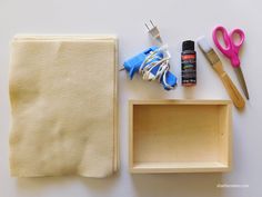 the supplies needed to make this diy toothbrush holder