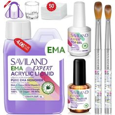 Specification 1.Brand: Saviland 2.Type: SAVILAND acrylic liquid kit 3.Colors: Clear 4.Capacity: 120ml/4.05fl. oz. acrylic liquid, 15ml/0.51fl. oz. nail primer, 15ml/0.51fl. oz. top gel 5.Ingredients/Material: EMA, Castor oil, Vitamin E 6.Package Includes/Shelf Life: 1pc 120ml pure EMA acrylic monomer, 2pcs size 6# 12# acrylic nail brush, 50pcs cleaning pads, 1pc dappen dish Features 1. Saviland pure EMA acrylic monomer for acrylic nails expert comes with 1pc 120ml acrylic monomer, 2pcs 6# 12# ac Acrylic Nail Liquid, Dappen Dish, Nail Primer, Acrylic Nail Brush, Acrylic Liquid, Gel Nail Extensions, Acrylic Nail Kit, Gel Extensions, Nail Brush