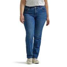 Keep it simple with these women's Lee straight-leg jeans. The hidden elastic waistband provides you with a comfortable fit.Finding the perfect fit and size for women's clothing requires basic measurements of your chest, waist, hips and inseam. Use this guide to learn more about sizing and everything Kohl's has to offer in women's fashion. Traditional 5-pocket design Denim constructionFIT & SIZING Petite: 29" inseam Tall: 33" inseam Average: 31" inseam Straight-leg cut Mid-rise with comfort waist Fashion Traditional, Dream Jeans, Plus Ultra, Plus Size Jeans, Girl Falling, Keep It Simple, Blue Gender, Bottom Clothes, Plus Size Tops