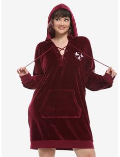 The Sanderson Sisters, Rat Tail, Her Universe, Velour Hoodie, Sanderson Sisters, Hooded Dress, Dress Images, Disney Shirts, Hocus Pocus