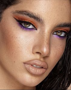 Creative Eyeshadow, Eye Styles, Fox Makeup, Yellow Eye Makeup, Gents Hair Style, Purple Eye Makeup, Makeup List, Red Lip Makeup