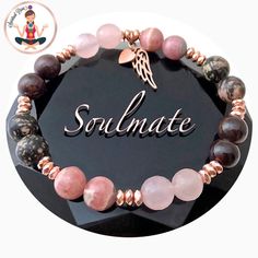 Soulmate Love Healing Crystal Rose Gold Reiki Gemstone Angel Bracelet – Spiritual Diva Jewelry Crystal Bead Bracelet Ideas, Crystal Bracelet Ideas, Diy Crystal Bracelet, Crystal Beaded Bracelets, Soulmate Love, Angel Bracelet, Stone Bead Jewelry, Healing Gemstone Bracelets, Diy Beaded Bracelets