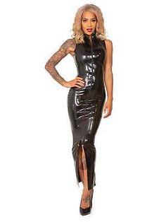 Premium Quality Skin Two Cosmopolitan Latex Dress, Womens Clothing High Neck Maxi Dress, Glamorous Party, Dress Cover, Strike A Pose, Summer Maxi Dress, Club Dresses, Dress Sleeveless, Long Black, Cool Suits