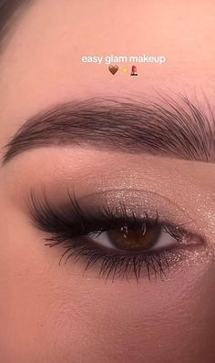 Subtle Brown Makeup, Makeup Looks Brown Eyes, Delicate Makeup, Sparkly Makeup, Date Night Makeup, Subtle Makeup, Cute Eye Makeup, Old Makeup