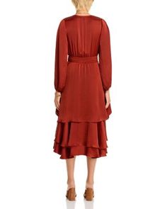 Steve Madden Bei Surplice Neck Asymmetric Midi Dress Wedding Flats, Evening Formal, Fall Wedding Dresses, Cashmere Coat, Brick House, City Chic, Formal Gowns, Womens Midi Dresses, Modern Boho