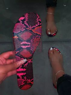 Ladies Slides, Casual Sandals Womens, Sporty Shoes, Pink Snake, Summer Slippers