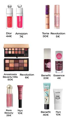 make up products, makeup revolution, Tarte, Rare beauty, makeup dupes, best dupes, dior lip oil dupe Rare Beauty Makeup, Dior Lip Oil, Pore Filler, Dior Lip, Make Up Inspo, Makeup Needs, Sweet Cheeks, Rare Beauty