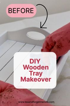 diy wooden tray makeover Diy Bed Tray, Tv Tray Makeover, Wooden Tv Trays, Diy Inspiration Board, Tray Makeover, Pretty Breakfast, Painted Fridge, Tv Bed, Buy My House