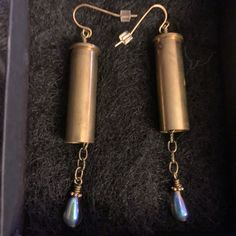 Handmade Dangle Earrings Made From Hollowed Out Bullet Shells! Super Cute And Unique. Never Worn. Shotgun Shell Jewelry, Bullet Earrings, Hummingbird Earrings, Bullet Shell, Handmade Dangle Earrings, Bullet Jewelry, Shotgun Shell, Earrings Handmade Dangle, Pew Pew