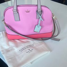 Brand New Without Tags, Kate Spade Top Handle Crossbody Bag. Bubblegum Pink. Dust Bag And Care Card Included. Perfect Condition. Offers Welcome. Pink Top Handle Satchel With Leather Handles, Pink Satchel With Double Leather Handles, Pink Double Handle Satchel With Leather Handles, Pink Satchel With Leather Handles For Shopping, Pink Top Handle Bags With Leather Handles, Pink Leather Satchel With Leather Handles, Pink Top Handle Bag For Errands, Pink Leather Handle Tote Satchel, Pink Rectangular Satchel With Leather Handles