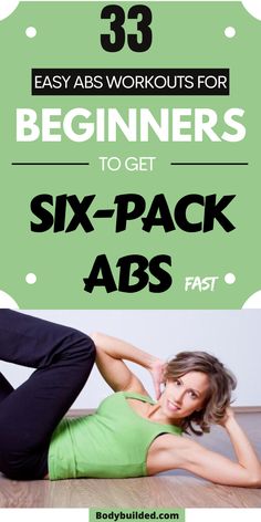 a woman doing exercises on the floor for beginners to get six - pack abss