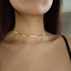 ❤More Style at https://www.etsy.com/ca/shop/HintFineJewelry PLEASE READ BEFORE PLACING YOUR ORDER. ----------------♥ MATERIAL ♥-------------------- Real 18-Karat Gold PVD coating on Stainless Steel.  Physical Vapor Deposition is the 10 times stronger coating process that makes the gold plating last for years to come! Better yet? It is also: *HYPOALLERGENIC *ANTI-TARNISH / WATER-RESISTANT *DOES NOT TURN BLACK OR GREEN ----------------♥ SIZE ♥-------------------- LENGTH: 13 or 14inches, with 2 inc Metal Herringbone Necklace Gift, Trendy Metal Herringbone Necklace As Gift, Gift Herringbone Necklace With Delicate Metal Chain, Trendy Herringbone Choker Necklace For Gifts, Herringbone Choker Necklace As Gift, Metal Snake Chain Choker As Gift, Stainless Steel Choker Chain Necklace As Gift, Stainless Steel Choker Chain Necklace For Gift, Stainless Steel Choker Chain Necklace Gift