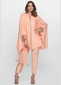 Peach Rayon Kaftan & Trouser Set LS-4576-PE-XXS Kaftan Style Kurti, Peach Kurti, Photography Effects, Indian Clothing Brands, Short Frocks, Style Kurti, Ethnic Wear Indian, Kurti Style, Modest Casual Outfits