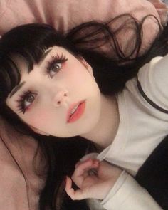 Makeup Looks Kawaii, Cute Makeup Looks Kawaii, Uwu Girl Makeup, Kawaii Tutorial, E Girl Makeup, Egirl Makeup, Gyaru Makeup, Anime Makeup, Kawaii Makeup