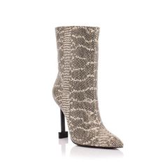 BOOTIE 100 MM | SNAKE High Heel Snake Print Boots For Fall, Snake Print High Heel Boots For Fall, Trendy Snake Print Ankle Boots, Snake Print Boots For Fall Party, Fall Snake Print High Heel Boots, Snake Print Party Boots For Fall, Fall Party Boots With Snake Print, Elegant Snake Print Boots For Party, Party Ankle Boots With Snake Print