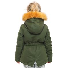 This Rokka&Rolla Girls' Winter Jacket with Faux Fur Hood Parka Coat is a water-resistant winter wear. High thermal coat insulation and the fuzzy fleece lining keep this girls' parka jacket well insulated in cold and wet conditions and prevent air exposure. It also features a leopard pattern inside the hood. The waist area is stretchy to provide full mobility and long-lasting comfort. Utility pockets are included to provide a place for your girls' stuff. Also, a stitched name card inside the jack Olive Long Sleeve Winter Parka, Olive Winter Outerwear For Cold Weather, Olive Outerwear For Cold Weather And Winter, Olive Outerwear For Cold Weather, Green Fleece-lined Puffer Jacket For Winter, Green Winter Puffer Jacket With Fleece Lining, Green Puffer Jacket With Fleece Lining For Cold Weather, Outdoor Puffer Jacket With Faux Fur Trim, Green Fleece-lined Outerwear For Cold Weather