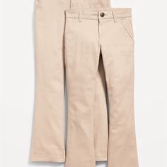 New Old Navy Prius Size Boot-Cut Khaki Chino Pants For Women’s, Size 26 Fit & Sizing - Sit Below Waist - Straight Through Hip And Thigh - Boot-Cut Leg Materials & Care - Cotton 98%, Spandex 2% - Machine Wash Cold, Gentle Cycle, Line Dry. - Imported. Product Details - Structured Twill In A Mini Flare - High-Rise Waistband, With Belt Loops & Button Front. - Zip Fly. - Diagonal Hip Pockets; Back Faux-Welt Pockets. - Cotton Twill With Low Stretch For A Comfortable Feel. - #393844 Details Fit & Sizin Fashion Definition, Khaki Uniform Pants, Khaki Pants Outfit, School Uniform Pants, School Pants, Girls School Uniform, School Uniform Kids, School Uniform Outfits, Navy Uniforms