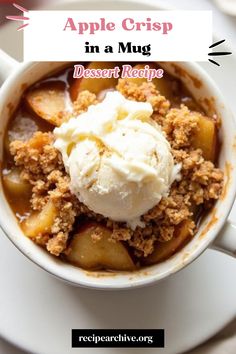 Apple Crisp in a Mug Apple Crisp In A Mug, Walnut Fudge, Cinnamon Roll Casserole, Chocolate Dipped Pretzels, Mini Pumpkin Pies, Berry Tart, Thanksgiving Recipe, Chocolate Peanut Butter Cups