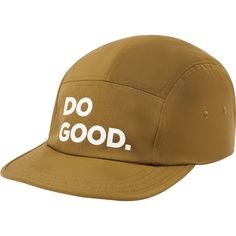 We love wearing the Do Good Five Panel Hat for everyday adventures. Its five-panel design looks great while keeping the sun from our eyes as we bag peaks, run errands, or take Scooby to the dog park. Since it features Cotopaxi's mission statement of making a positive impact, it also reminds us to do the same, regardless of where we go. Sporty Snapback Hat For Camping, Sporty Snapback Baseball Hat For Camping, Sporty Snapback Baseball Cap For Camping, Casual Snapback Hat For Hiking, Sporty Flat Brim Snapback Hat For Outdoor, Sporty Snapback Cap For Camping, Sporty Snapback Hat With Flat Brim For Outdoor, Casual Packable Hats For Hiking, Sporty Snapback Hat With Curved Brim For Camping