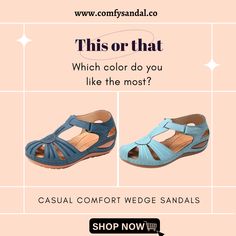 Step into pure comfort with our Casual Comfort Adjustable Sandals! 🌞👡 These sandals are designed to provide all-day support and relaxation for your feet. With adjustable straps for a customized fit, you'll experience the perfect combination of style and comfort for any occasion. #ComfySandalCo #AdjustableSandals #CasualComfort #AllDaySupport #StylishAndRelaxed #ComfortFootwear #SummerEssentials #WalkInStyle #CustomFit #FashionForFeet #ComfySteps #SandalsLovers Casual Closed Toe Wedge Sandals With Heel Loop, Casual Synthetic T-strap Wedge Sandals, Casual Open Toe T-strap Sandals With Heel Loop, Casual Sandals With Heel Loop, Casual Sandals With Heel Loop And Flat Heel, Adjustable Sandals, Comfy Sandals, Pu Heels, Cute Comfy