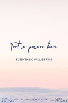 there is a quote that says, don't se passera lien everything will be fine