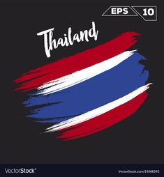 the flag of thailand painted on a black background