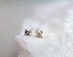 "14k yellow gold and white sapphire stud earrings. They will make a great companion to your beautiful wedding. They are very elegant for daily use or for official gatherings. SOLD AS PAIR. Available white gold or yellow gold from drop down menu. Material; 14k solid gold studs Round white sapphire 3mm Prong settings. 14k gold backings included. ------------------------------------ GIFT WRAPPING My regular package is organza gift pouches or small gift box for protection. If you would like special 14k Gold Rose Cut Diamond Earrings For Gift, Delicate White Diamond Earrings, Delicate Single Diamond Earrings For Anniversary, Timeless Rose Cut Diamond Earrings As Gift, Dainty White Gold Earrings With Rose Cut Diamonds, White Diamond Earrings With Rose Cut As A Gift, Yellow Gold Rose Cut Diamond Earrings As A Gift, 14k Gold Earrings With Rose Cut Diamonds For Anniversary, Yellow Gold Rose Cut Diamond Earrings For Gifts