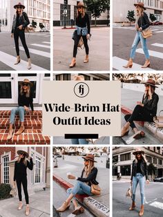 Fall Fedora Hat Outfit, Felt Fedora Outfit, Brimmed Hat Outfit, Wide Brim Hat Outfit Fall, Fedora Hat Outfit Fall, Outfits With Fedora Hats, Boho Hat Outfit, Outfit With Fedora, Felt Hat Outfit