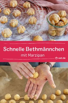 Schnelle Bethmännchen mit Marzipan Marzipan, Meal Planning, Christmas