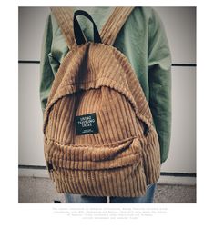 Corduroy Backpack, Vintage Backpacks, Student Backpacks, Girl Backpacks, Online Fashion Stores, Bagpack, School Backpacks, Bag Women, Womens Fashion Trends