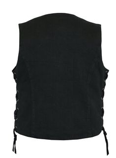 Women's Denim Classic Side Lace Vest Denim Material. Side laces for MC look & size adjustment. 2 lower front pockets. 2 inside concealed gun pockets made of special heavy duty textile with built-in holsters and snap closure. Reinforced shoulder support for supreme concealing of weapons. SIZE CHART Novelty Helmets, Vest Denim, Bike Cover, Weighted Vest, Shoulder Support, Motorcycle Vest, Biker Vest, Lace Vest, Smart Women