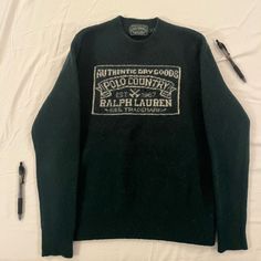 The Sweater Has Been Shrunk. It Reads As A Medium But Fits Like An Extra Small. Would Be Great For A Smaller Woman Or Younger Boy/Girl. Sweater Is In Excellent Condition. Pens Showed For Scale Please Ask Any Questions Thrift Wishlist, Wishlist 2024, Lauren Green, Dry Goods, Ralph Lauren Sweater, Cool Sweaters, Ralph Lauren Polo, Vintage Sweaters, Boy Girl