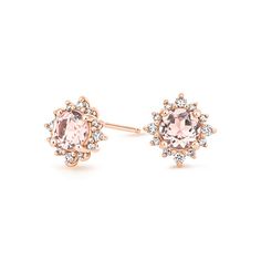 Holiday Gifts for Your Sister | Brilliant Earth Rose Gold Diamond Earrings With Halo, Formal Rose Gold Cluster Earrings With Halo Design, Elegant Halo Rose Gold Earrings, Elegant Rose Gold Halo Earrings, Formal Rose Gold Halo Diamond Earrings, Fine Jewelry Rose Gold Halo Diamond Earrings, Rose Gold Diamond Halo Earrings, Elegant Rose Gold Round Cluster Earrings, Elegant Cluster Diamond Earrings In 14k Gold